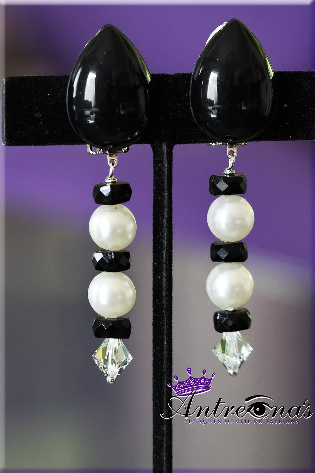 Pearl clip on earrings