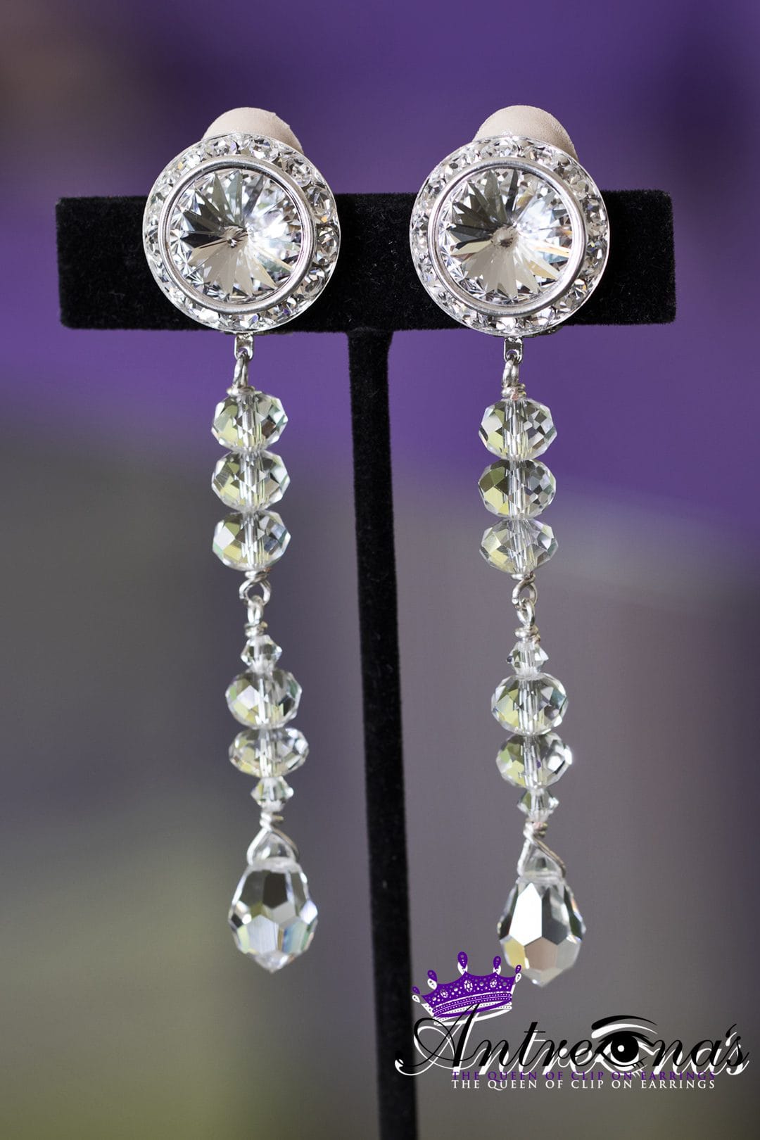 Crystal Clip On Earring For Women Michelle Antreinas Lightweight