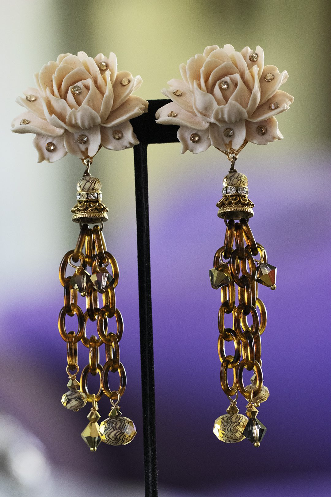 Flower Clip on earrings