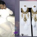 Supporter of the Queen White dangle clip on earring