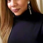 Transparent on model Woman wearing clip on earring