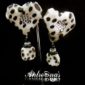 Puff heart-with-drop comfortable clip on earrigs.