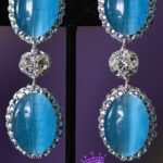 Aqua blue clip on earrings