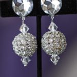 Crystal clip on earrings