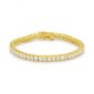 CZ Gold Princess Cut Tennis Bracelet