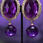 Purple comfy clip earrings