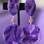 image purple clip on earrings