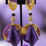 Purple Gold Clip earrings