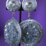 Large Fashion silver comfortable clip earringsLarge Fashion silver comfortable clip earrings