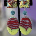 Muti colored clip earrings