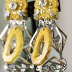 Image yellow comfortable clip on earrings
