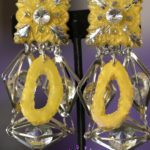 Image yellow painless clip earrings