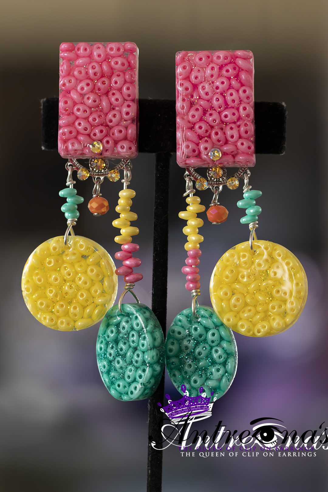 Image Tropical clip on earrings