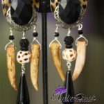 Leopard clip on earrings