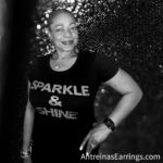 Image woman wearing sparkle and shine tee shirt