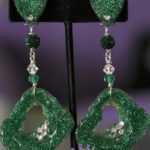 Image: Emerald clip on earrings