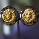 Gold Lion Cmfortable clip on earrings
