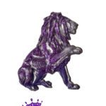 ladies purple lion lapel broach