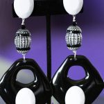 Comfy Black White Comfy Clip Earings