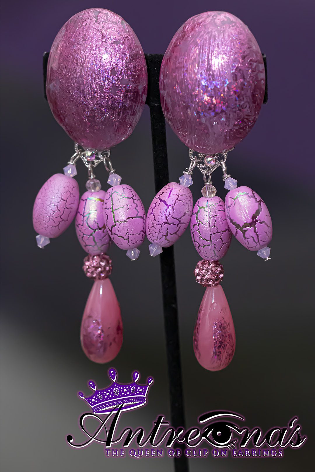 Comfy Pink clip on earrings