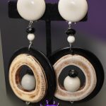 Black Cream Pain-free clip on earrings