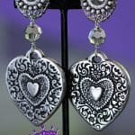 Comfortable clip-on earrings antique heart