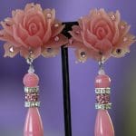 Rosie Pink Comfortable Clip Earrings