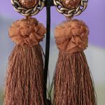 Rust/Brick/Brown/Cinnamon/Copper fringe lightweight comfortable clip-on earrings that don't hurt your ears.