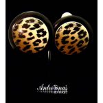 Antreina's Comfortable Clip on Earrings for women ... Aarlita Leopard Button Clip on Earring.