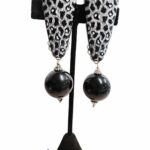 tiffany-black-and-white-animal print comfortable clip-on-earring