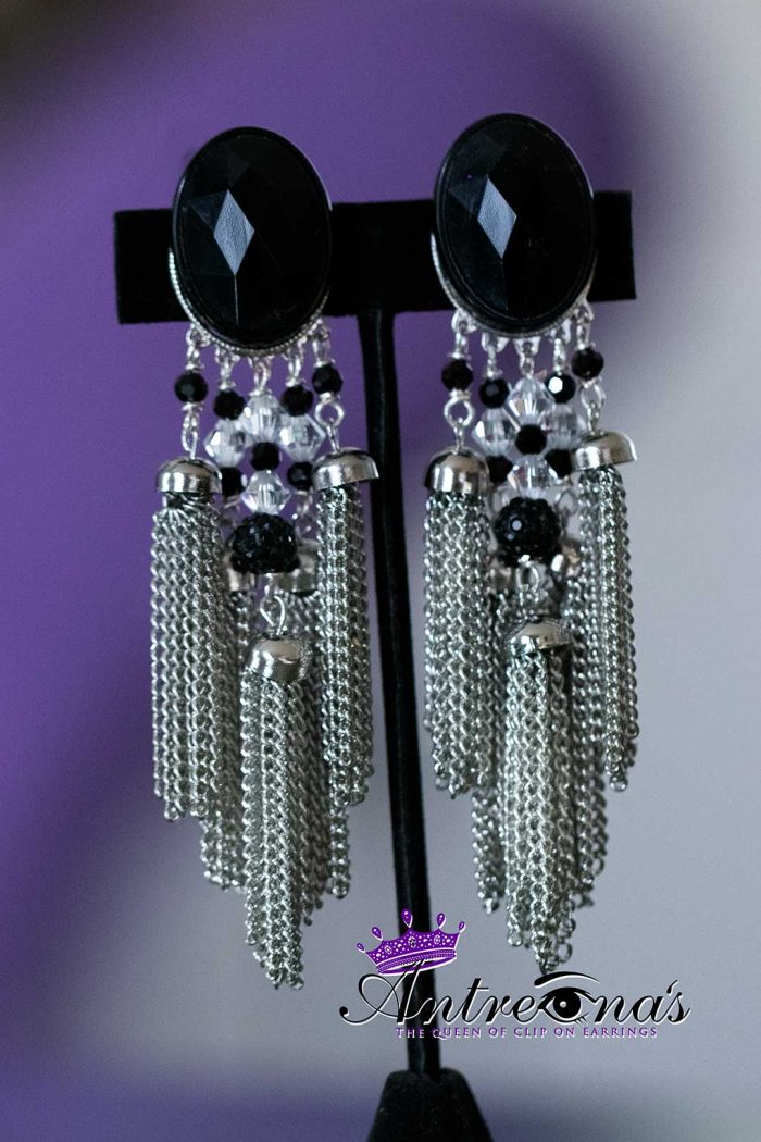 Chain tassel clip earrings Live. Shop. Feel Like A Queen!