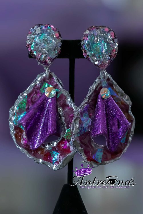 Sugar Plum Exotic clip o earring