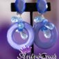 Handcrafted blue comfortable clip on earrings