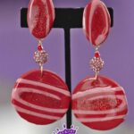 Red/Pink/Painless clip on earrings/Valentine's day colors