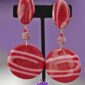 Red/Pink/Painless clip on earrings/Valentine's day colors