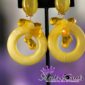 Handcrafted yellow comfortable clip on earrings