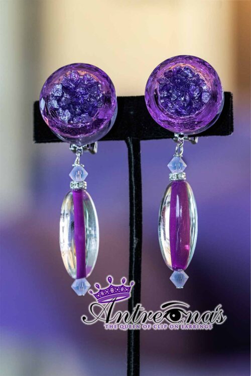 Painless clip on earrings designed in various colors