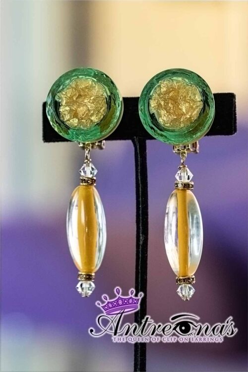 Painless clip on earrings designed in various colors