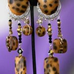 Leopard Luxe is a striking pair of comfortable pain-free earrings featuring a bold leopard print on an oval silver frame.