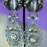Grey Dangle Clip on earrings. Designed to inspire confidence and self-expression