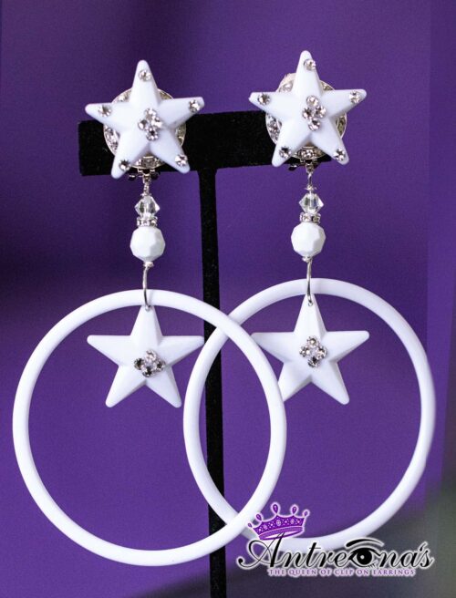 Twinkle Star Symphony is a pair of elegant clip-on earrings inspired by the beauty of the night sky