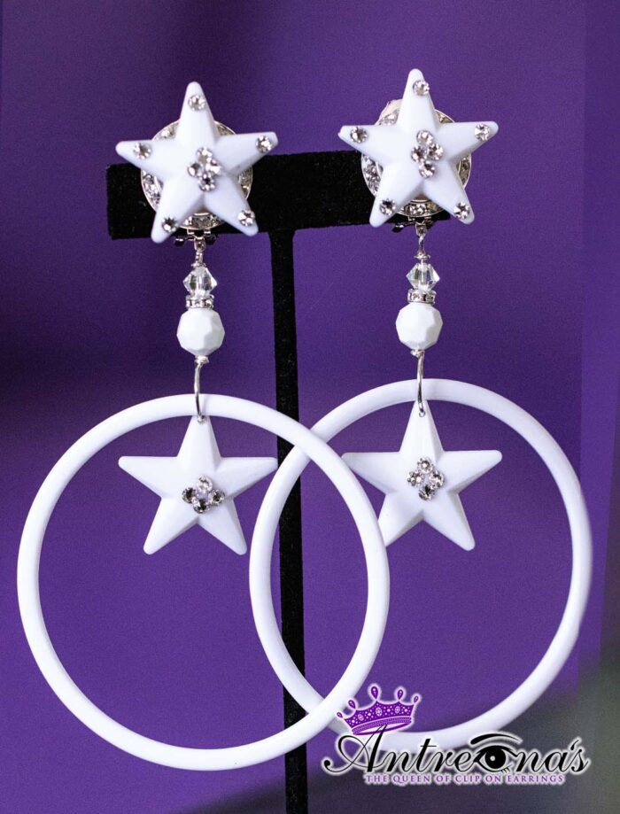 Twinkle Star Symphony is a pair of elegant clip-on earrings inspired by the beauty of the night sky