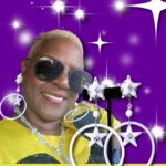 Gigi 2 Wearing stars white star clip on earrings